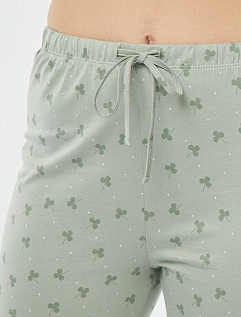 Pijama de 2 piezas: camiseta + pantalón estampado