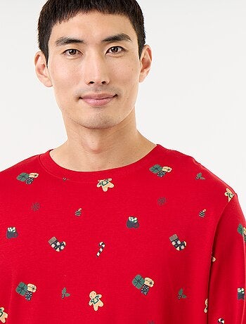 Pijama de 2 piezas camiseta + pantalón 'Navidad'
