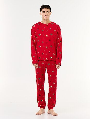 Pijama de 2 piezas camiseta + pantalón 'Navidad'