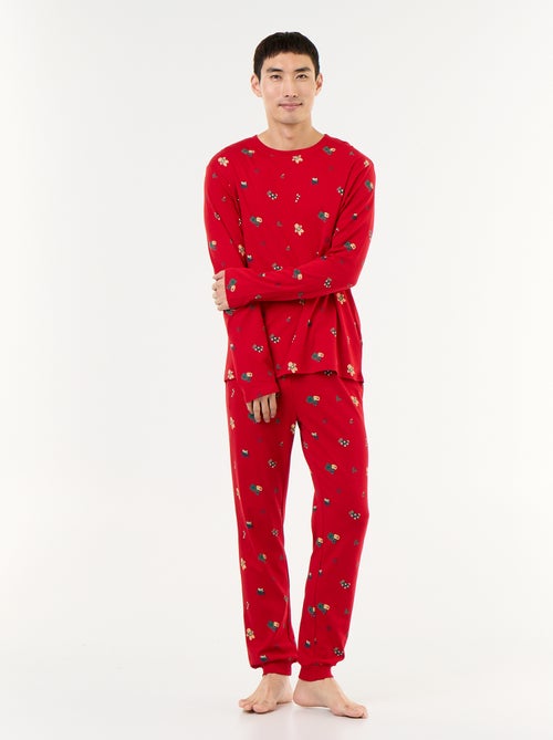 Pijama de 2 piezas camiseta + pantalón 'Navidad' - Kiabi