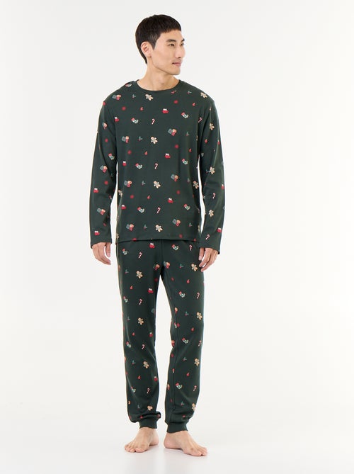 Pijama de 2 piezas camiseta + pantalón 'Navidad' - Kiabi