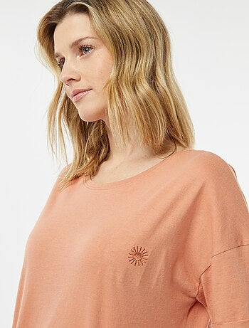 Pijama de 2 piezas con camiseta + pantalón corto minimalista