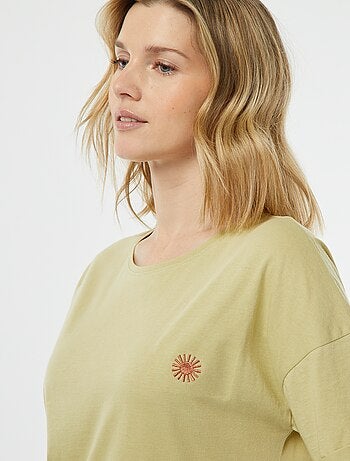 Pijama de 2 piezas con camiseta + pantalón corto minimalista