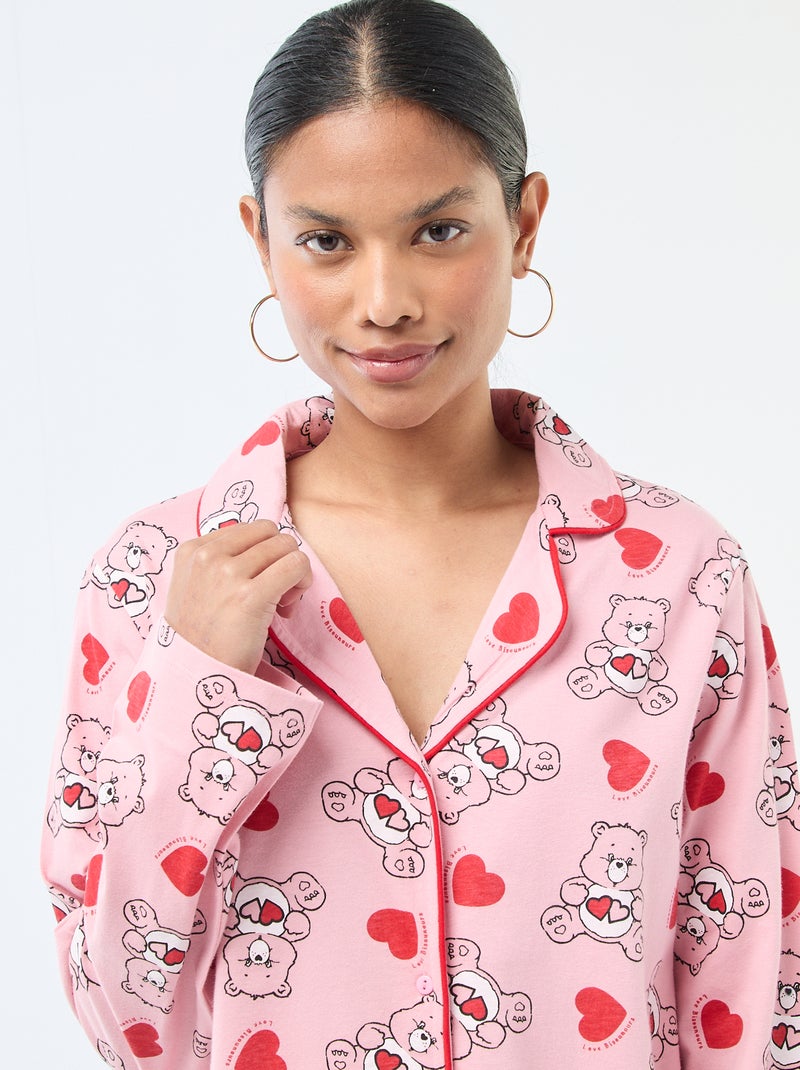 Pijama de 2 piezas con estampado 'Ositos Cariñositos' Rosa - Kiabi