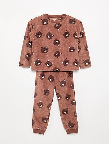 Pijama de 2 piezas de forro polar
