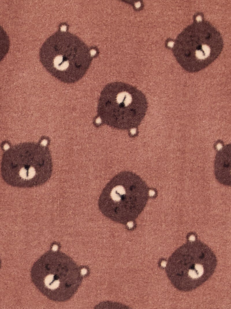 Pijama de 2 piezas de forro polar Marron - Kiabi