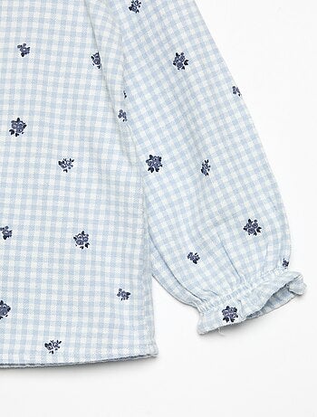 Pijama de 2 piezas de franela - Parte de arriba abotonada + pantalón