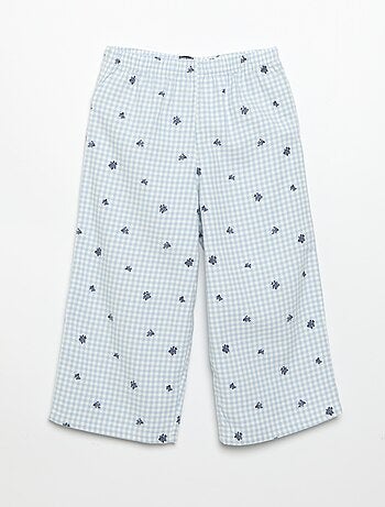 Pijama de 2 piezas de franela - Parte de arriba abotonada + pantalón