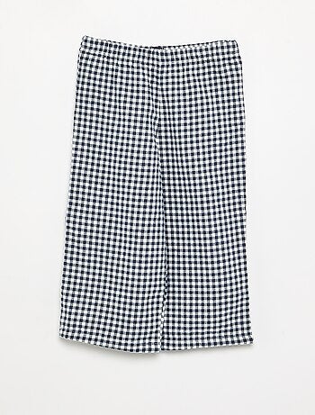 Pijama de 2 piezas de franela - Parte de arriba abotonada + pantalón