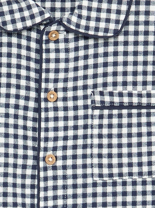 Pijama de 2 piezas de franela - Parte de arriba abotonada + pantalón - Kiabi