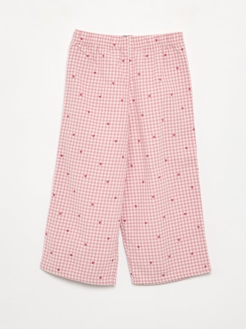 Pijama de 2 piezas de franela - Parte de arriba abotonada + pantalón - Kiabi Pijama de 2 piezas de franela - Parte de arriba abotonada + pantalón - Kiabi