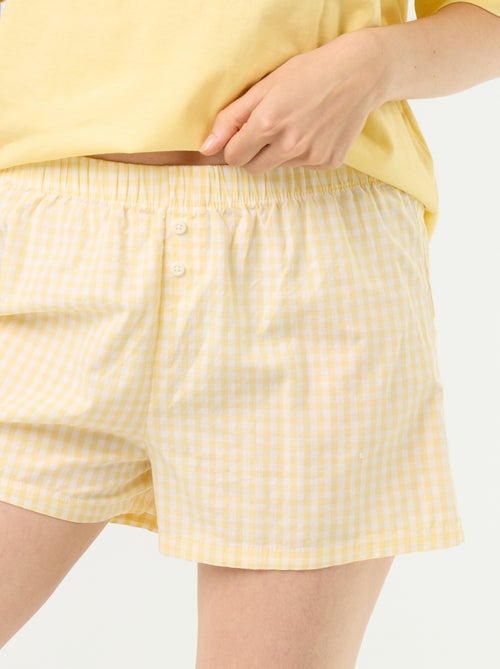Pijama de 2 piezas de jersey de algodón - Camiseta + short - Kiabi