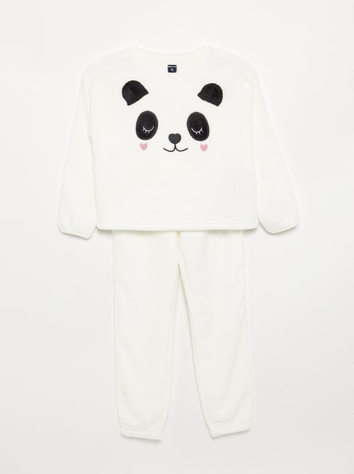 Pijama de 2 piezas de polar coral - Sudadera + pantalón - Kiabi