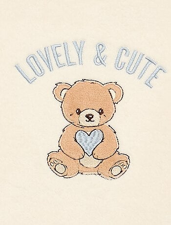 Pijama de 2 piezas de polar coral - Sudadera + pantalón