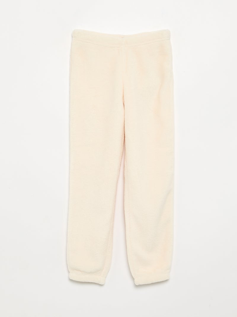 Pijama de 2 piezas de polar coral - Sudadera + pantalón Rosa - Kiabi