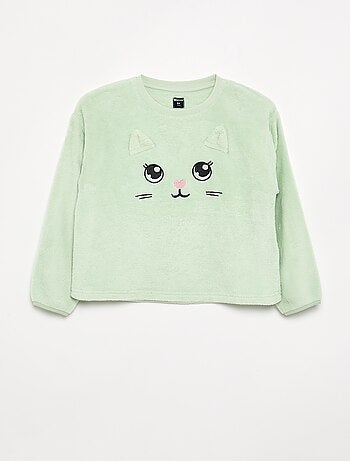 Pijama de 2 piezas de polar coral - Sudadera + pantalón