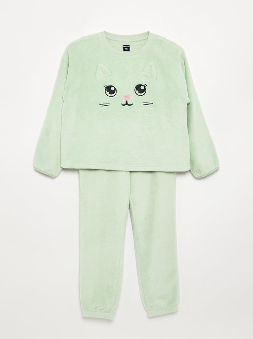 Pijama de 2 piezas de polar coral - Sudadera + pantalón - Kiabi
