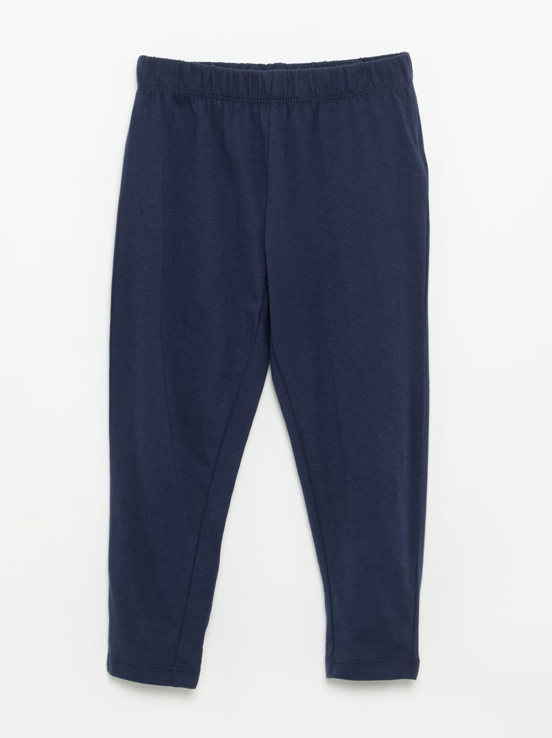 Pijama de 2 piezas de punto Azul - Kiabi