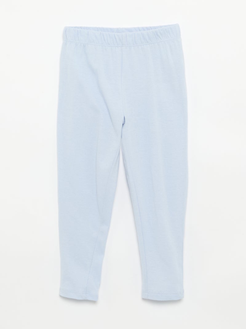 Pijama de 2 piezas de punto Azul - Kiabi