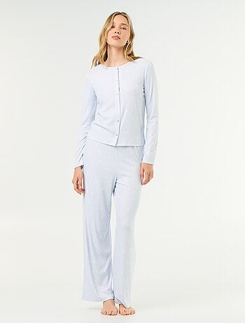 Pijama de 2 piezas de punto calado - Cárdigan + pantalón