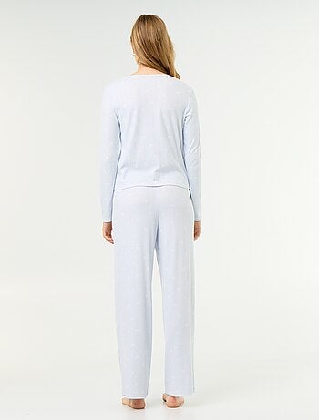 Pijama de 2 piezas de punto calado - Cárdigan + pantalón