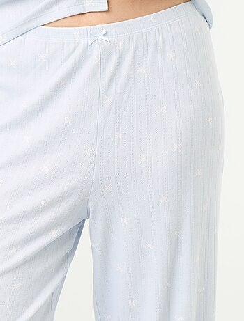 Pijama de 2 piezas de punto calado - Cárdigan + pantalón