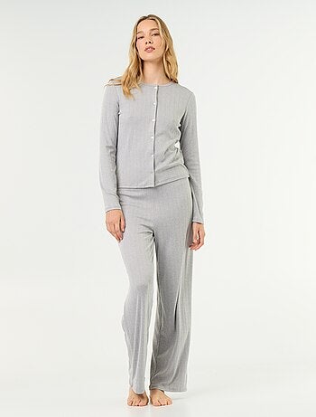 Pijama de 2 piezas de punto calado - Cárdigan + pantalón
