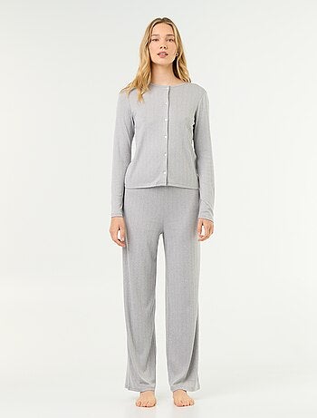 Pijama de 2 piezas de punto calado - Cárdigan + pantalón