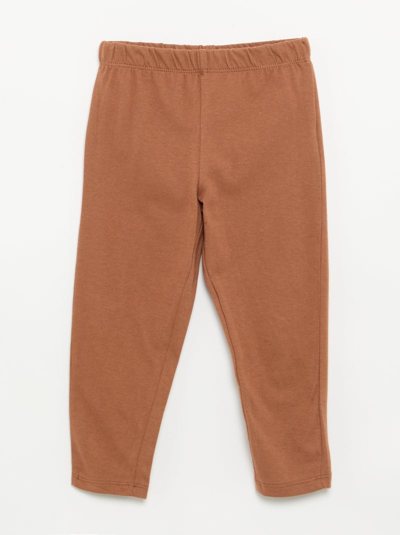 Pijama de 2 piezas de punto Marron - Kiabi