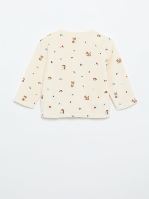 Pijama de 2 piezas de terciopelo - Kiabi
