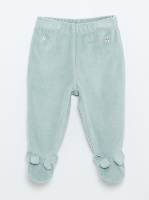 Pijama de 2 piezas de terciopelo - Kiabi
