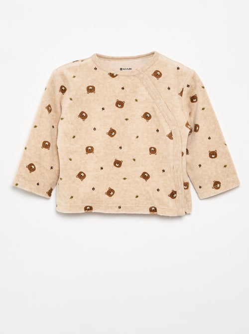 Pijama de 2 piezas de terciopelo - Kiabi