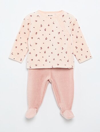 Pijama de 2 piezas de terciopelo