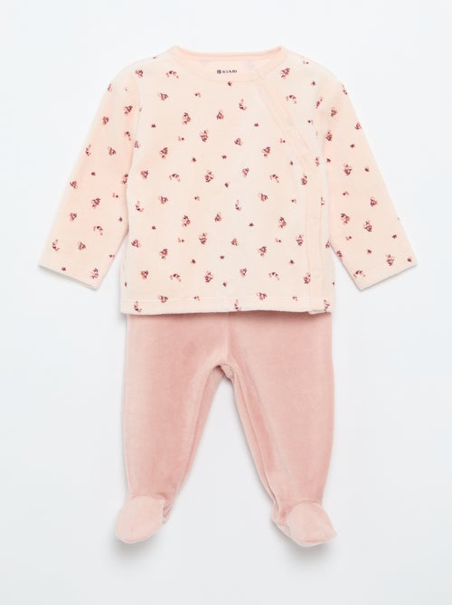 Pijama de 2 piezas de terciopelo - Kiabi Pijama de 2 piezas de terciopelo - Kiabi