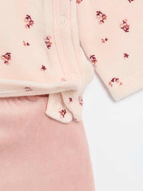 Pijama de 2 piezas de terciopelo - Kiabi Pijama de 2 piezas de terciopelo - Kiabi