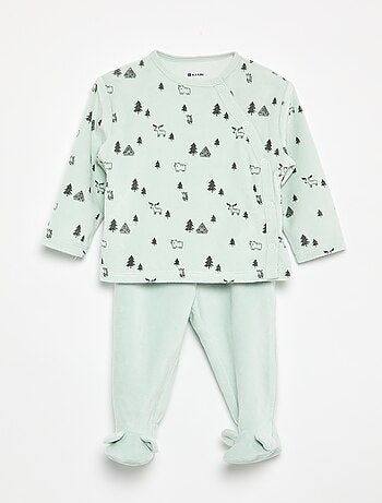 Pijama de 2 piezas de terciopelo