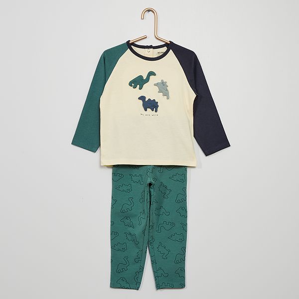 Pijama De 2 Piezas Dinosaurio Bebe Nino Beige Kiabi 10 00