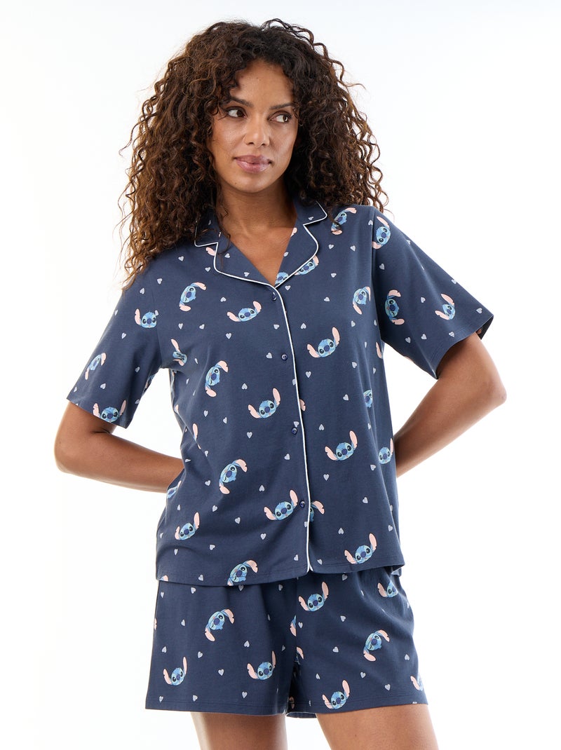 Pijama de 2 piezas 'Disney' de algodón estampado Azul - Kiabi