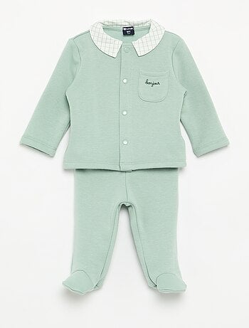 Pijama de 2 piezas efecto terciopelo