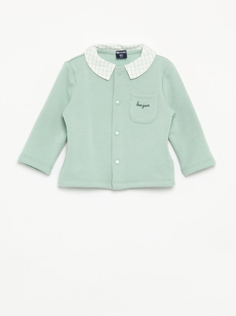 Pijama de 2 piezas efecto terciopelo Verde - Kiabi