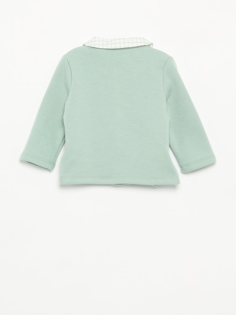 Pijama de 2 piezas efecto terciopelo Verde - Kiabi
