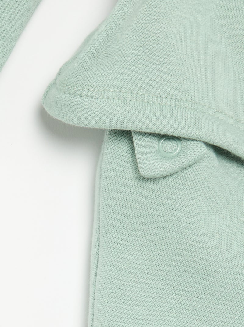 Pijama de 2 piezas efecto terciopelo Verde - Kiabi