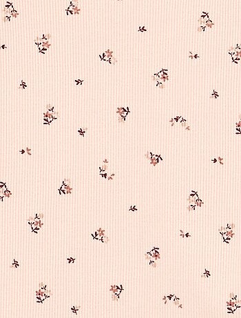 Pijama de 2 piezas estampado de canalé