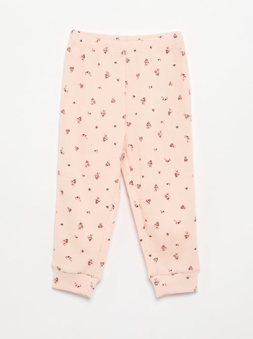 Pijama de 2 piezas estampado de canalé - Kiabi Pijama de 2 piezas estampado de canalé - Kiabi