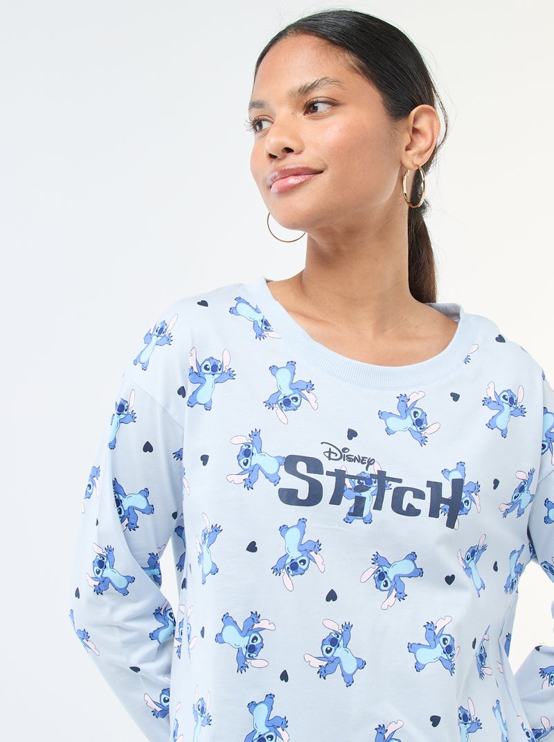 Pijama de 2 piezas estampado 'Stitch' Azul - Kiabi