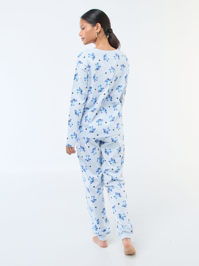 Pijama de 2 piezas estampado 'Stitch' Azul - Kiabi