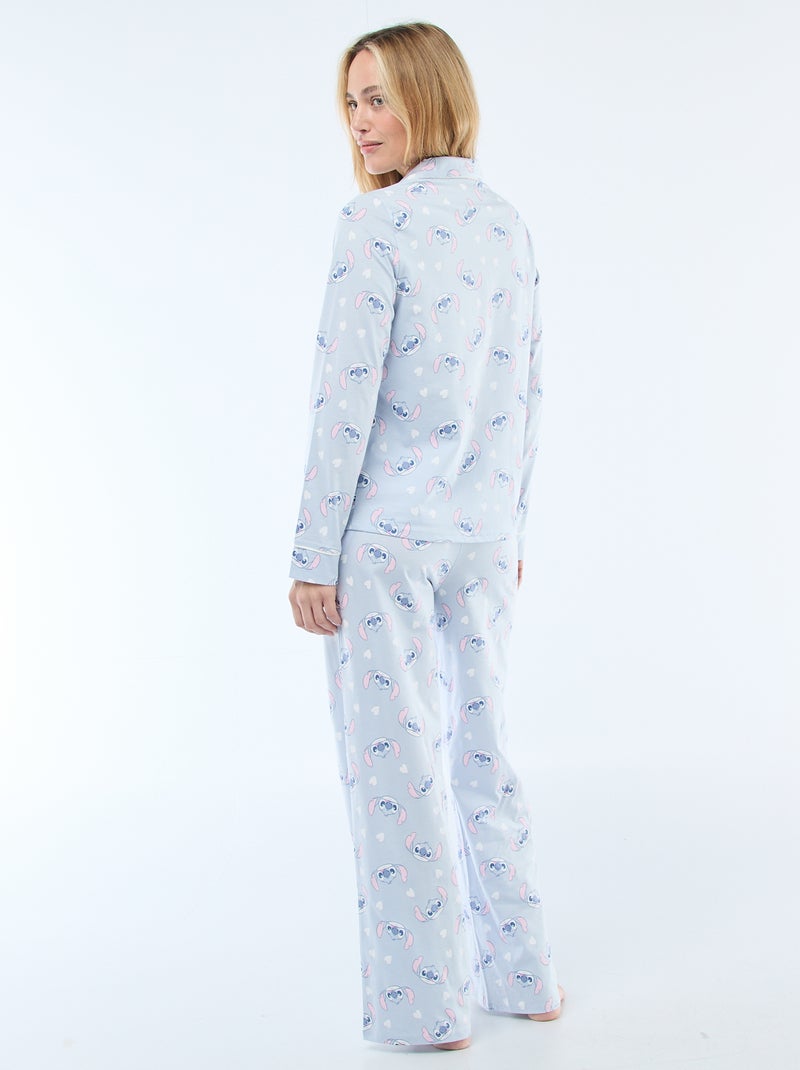 Pijama de 2 piezas estampado 'Stitch' Azul - Kiabi