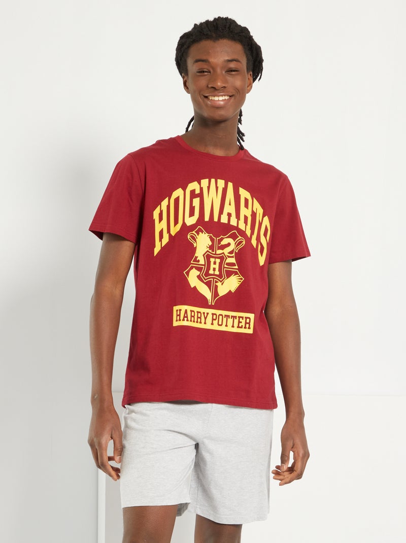 Pijama de 2 piezas 'Hogwarts' burdeos - Kiabi