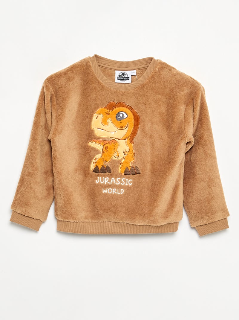 Pijama de 2 piezas 'Jurassic World' - Camiseta de manga larga + pantalón Beige - Kiabi