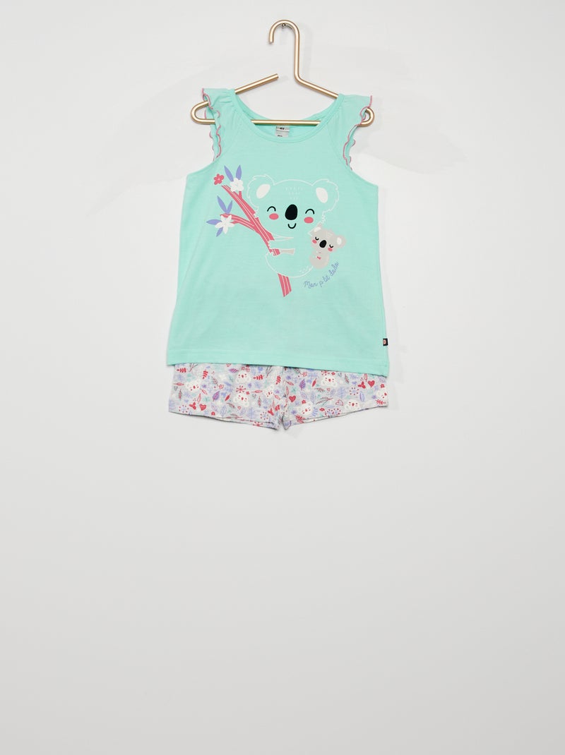 Pijama de 2 piezas 'koala' azul - Kiabi